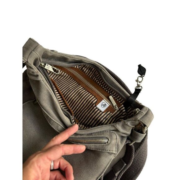 Travelon Anti-Theft Crossbody Bag With Adjustable Strap & Multiple Pockets - Gra - Picture 9 of 15